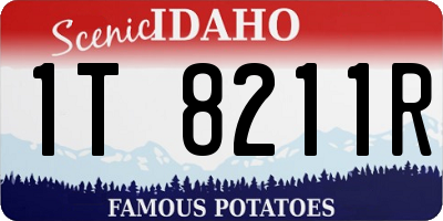 ID license plate 1T8211R