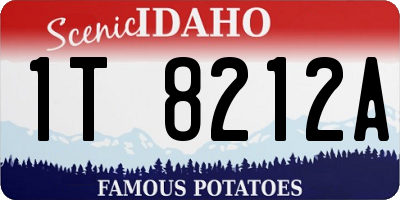 ID license plate 1T8212A