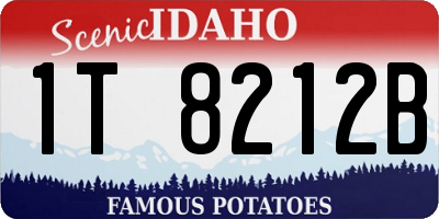 ID license plate 1T8212B