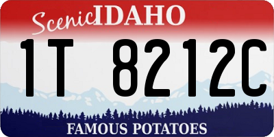ID license plate 1T8212C
