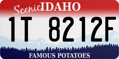 ID license plate 1T8212F