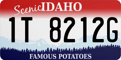 ID license plate 1T8212G