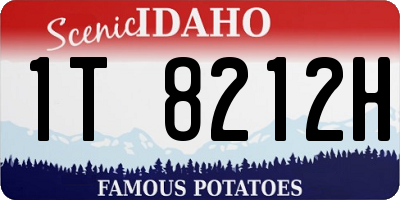 ID license plate 1T8212H