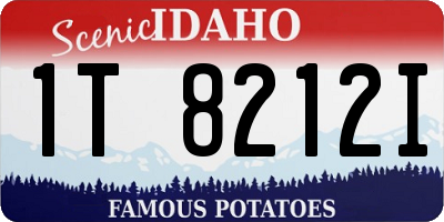 ID license plate 1T8212I