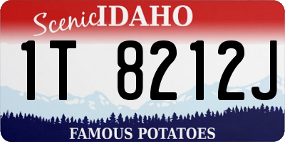 ID license plate 1T8212J