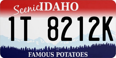 ID license plate 1T8212K
