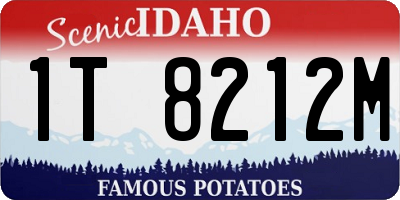ID license plate 1T8212M