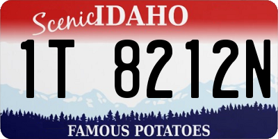 ID license plate 1T8212N