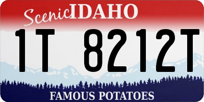 ID license plate 1T8212T