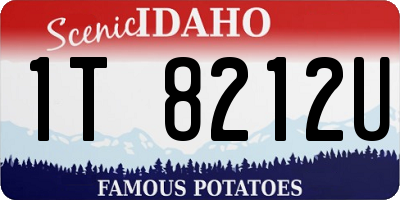 ID license plate 1T8212U