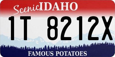 ID license plate 1T8212X