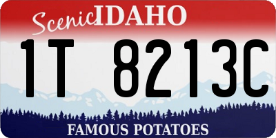 ID license plate 1T8213C