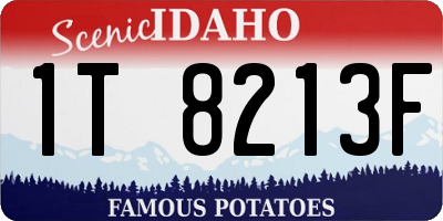 ID license plate 1T8213F