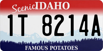 ID license plate 1T8214A