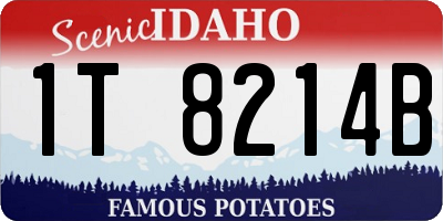 ID license plate 1T8214B