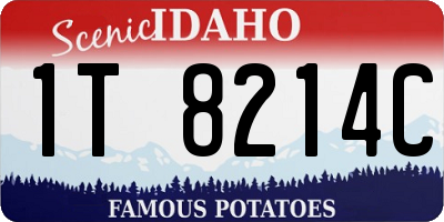 ID license plate 1T8214C