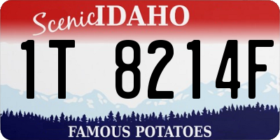 ID license plate 1T8214F