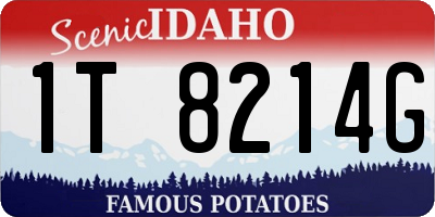 ID license plate 1T8214G