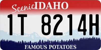 ID license plate 1T8214H
