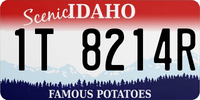 ID license plate 1T8214R