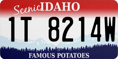 ID license plate 1T8214W