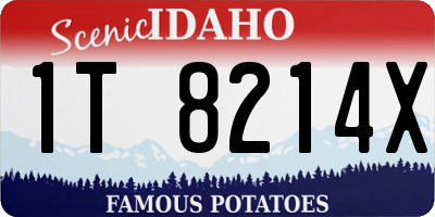 ID license plate 1T8214X