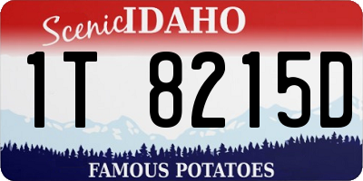 ID license plate 1T8215D