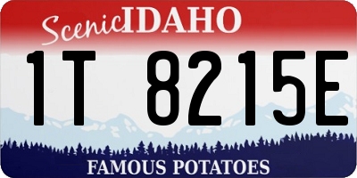 ID license plate 1T8215E