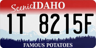 ID license plate 1T8215F
