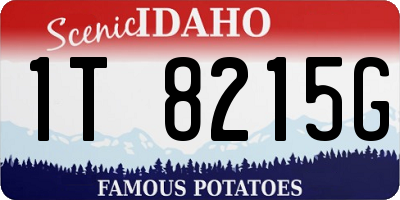 ID license plate 1T8215G