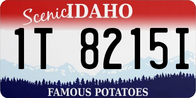 ID license plate 1T8215I