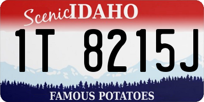 ID license plate 1T8215J
