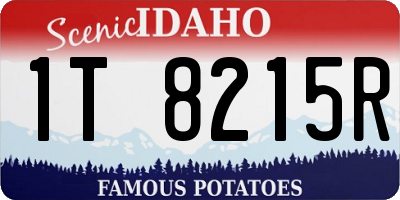 ID license plate 1T8215R