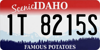 ID license plate 1T8215S