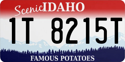 ID license plate 1T8215T