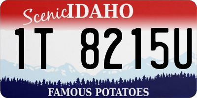 ID license plate 1T8215U