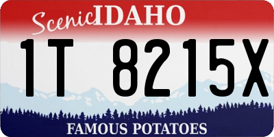 ID license plate 1T8215X