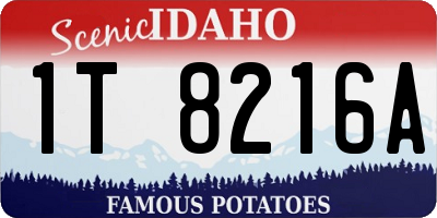ID license plate 1T8216A
