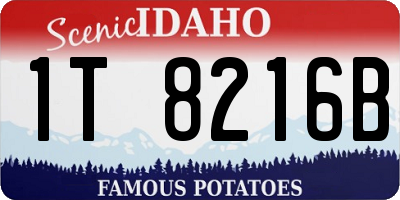 ID license plate 1T8216B