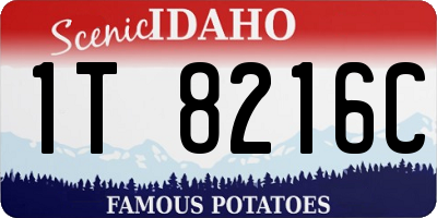 ID license plate 1T8216C