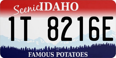 ID license plate 1T8216E
