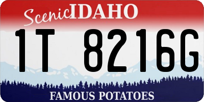 ID license plate 1T8216G