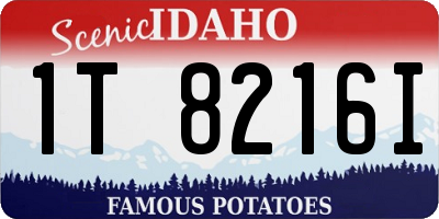 ID license plate 1T8216I