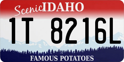 ID license plate 1T8216L