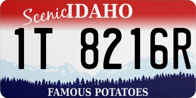 ID license plate 1T8216R