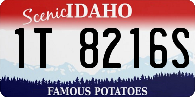 ID license plate 1T8216S
