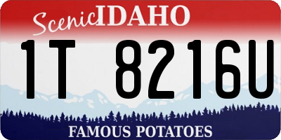 ID license plate 1T8216U