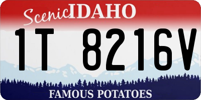 ID license plate 1T8216V