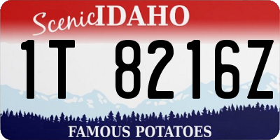 ID license plate 1T8216Z