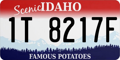 ID license plate 1T8217F